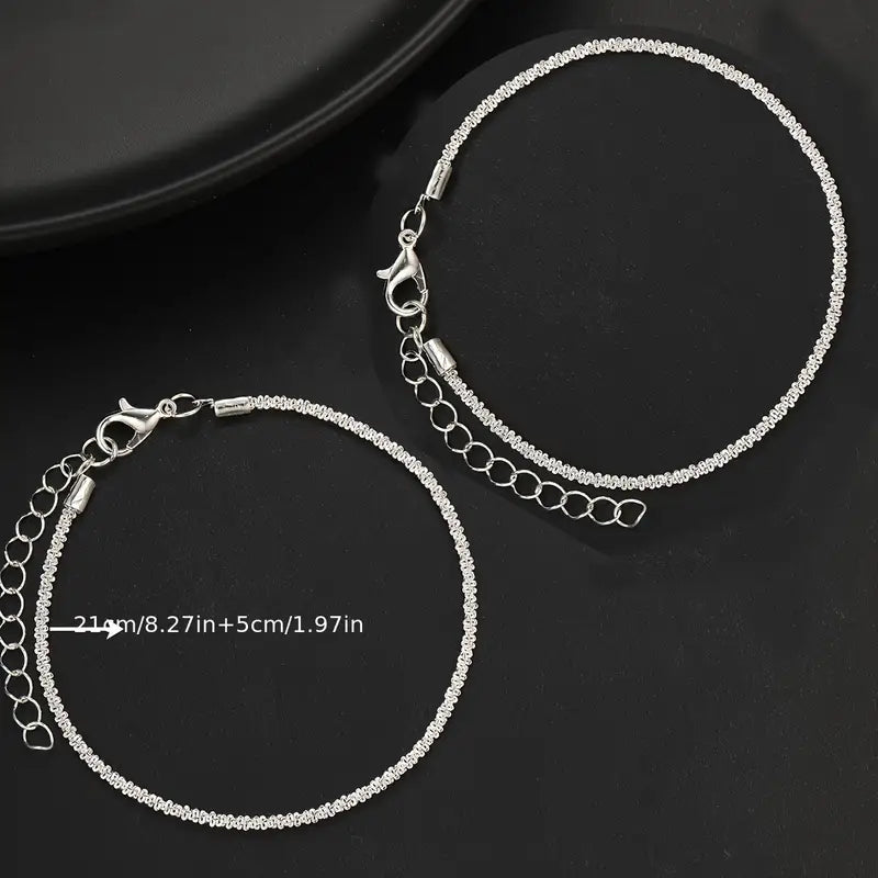 Serenity Spark Silver Anklet