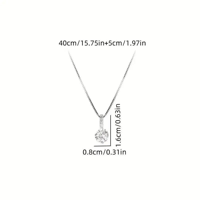 Amour Gleam Pendant Silver Necklace