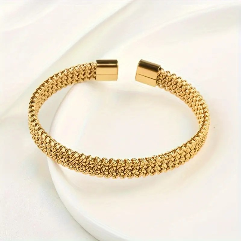Gold Open Bracelet – Chain Set Design