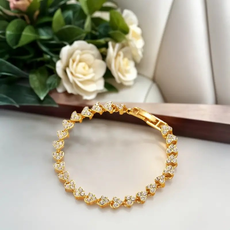 Heart Rhinestone Bracelet