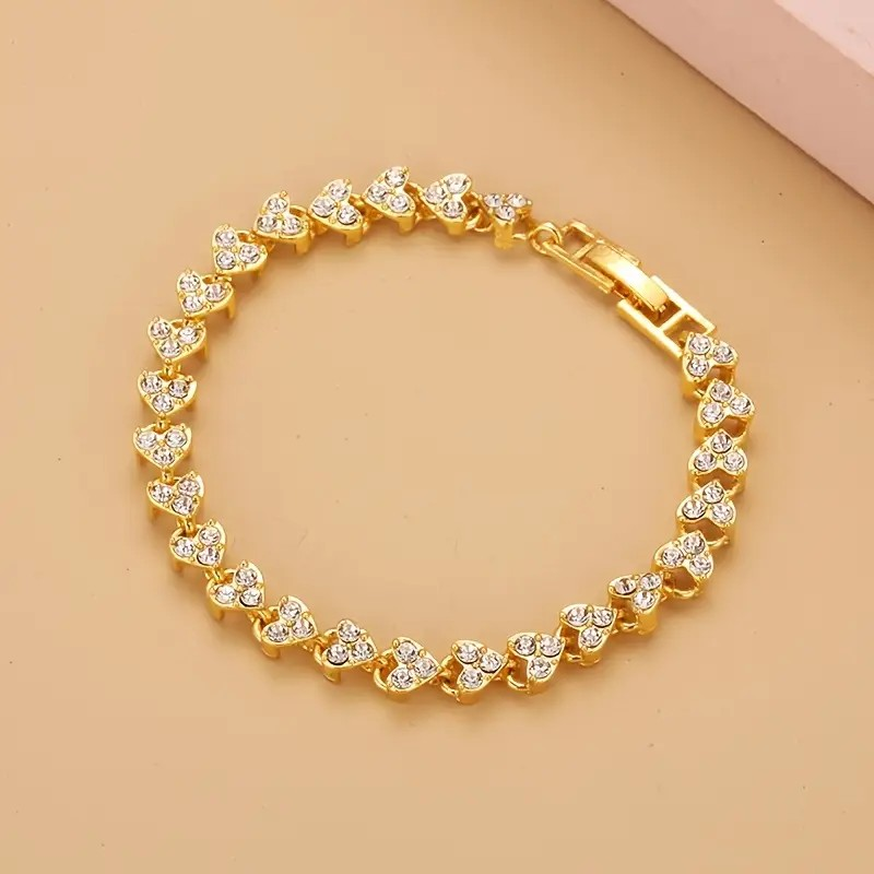Heart Rhinestone Bracelet
