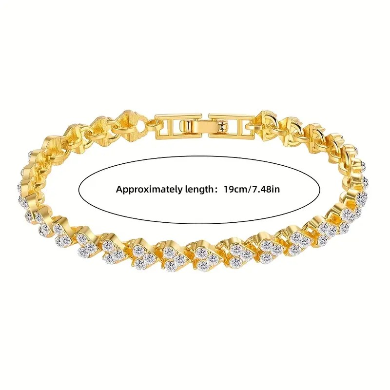 Heart Rhinestone Bracelet