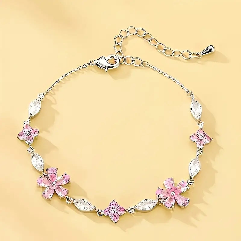Pink Cherry Blossom Bracelet