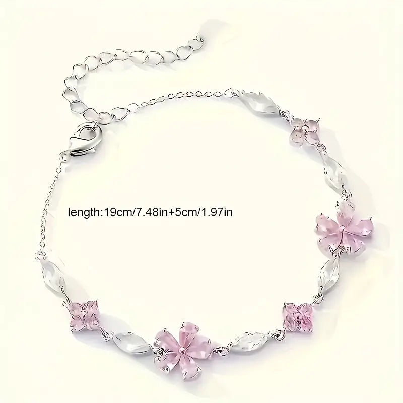Pink Cherry Blossom Bracelet