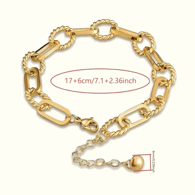 Twisted Link Chain Bracelet