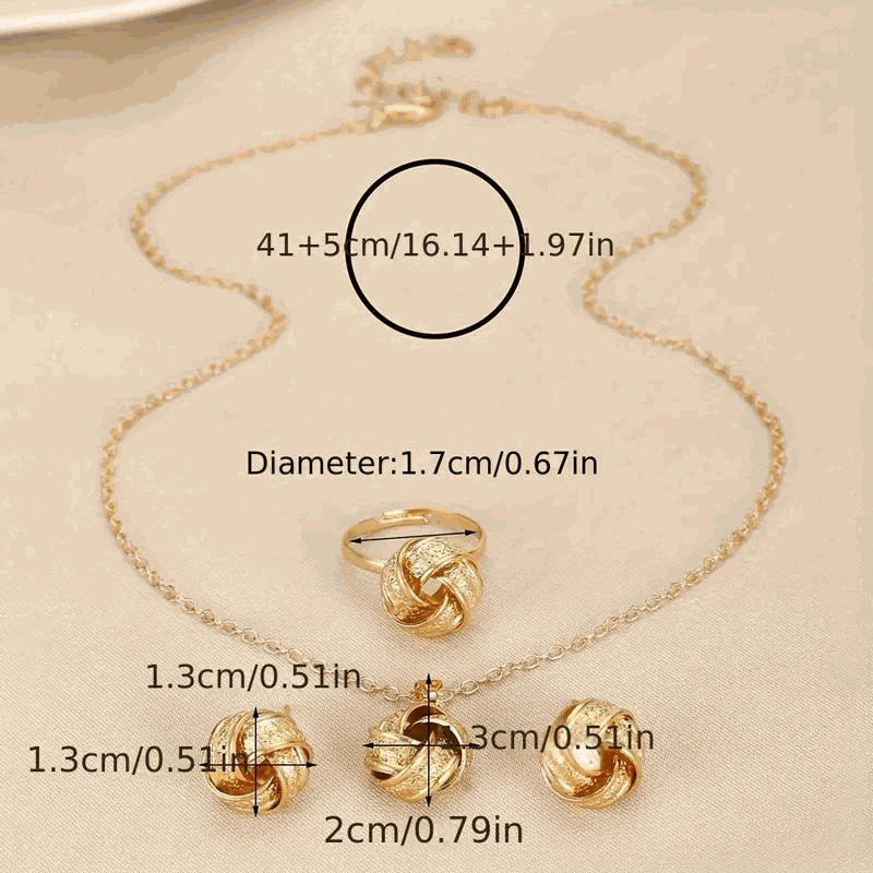 Vintage twist knot jewelry