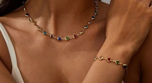 Colorful Rhinestone Jewelry Set