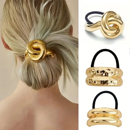Golden Hair Tie Set