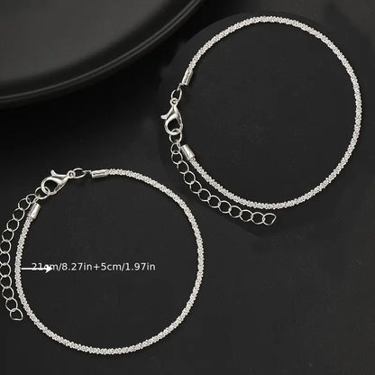 Serenity Spark Silver Anklet